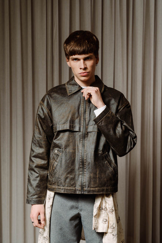 Brown vintage jacket - Trytoupcycle