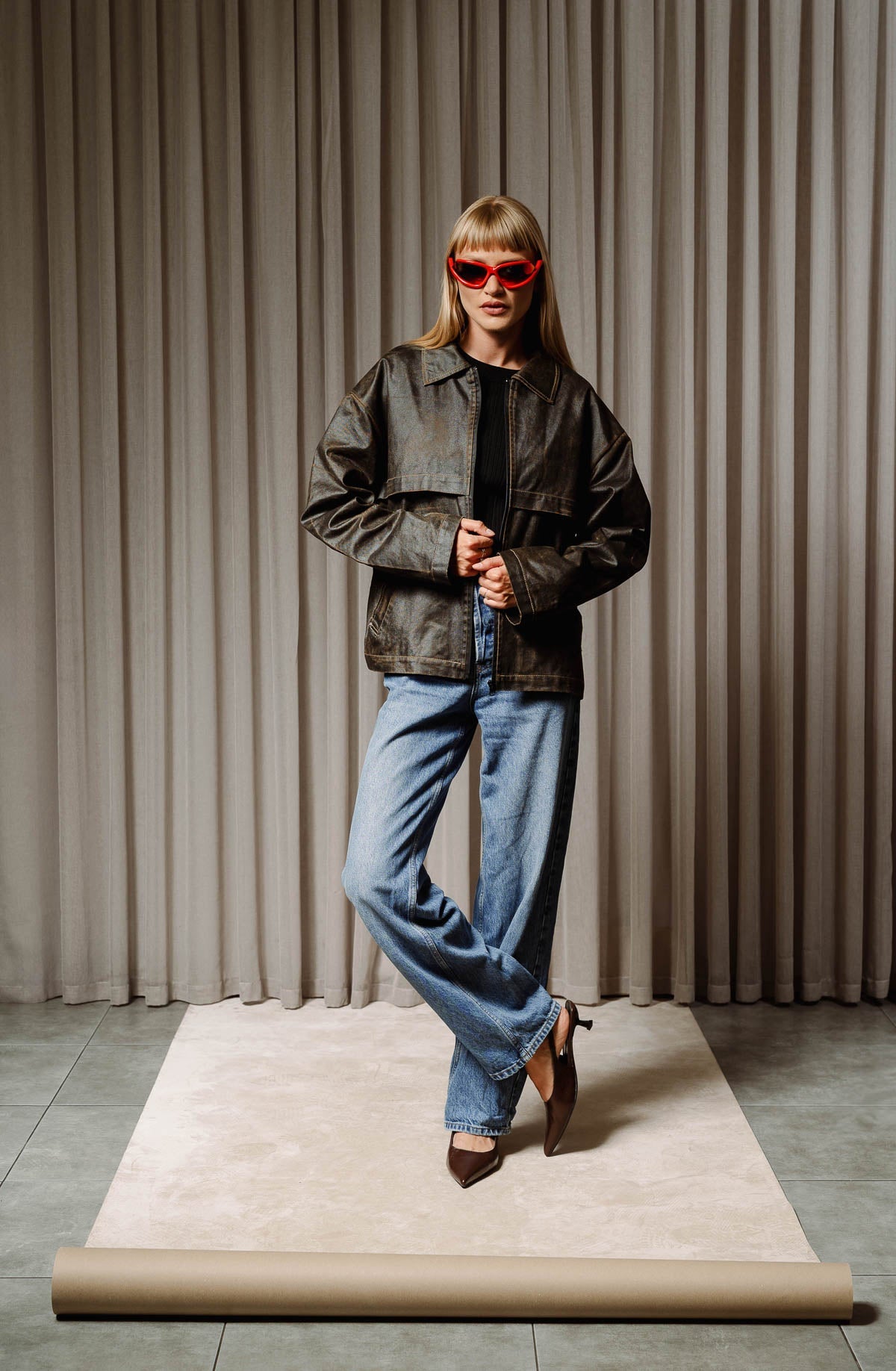 Brown vintage jacket - Trytoupcycle