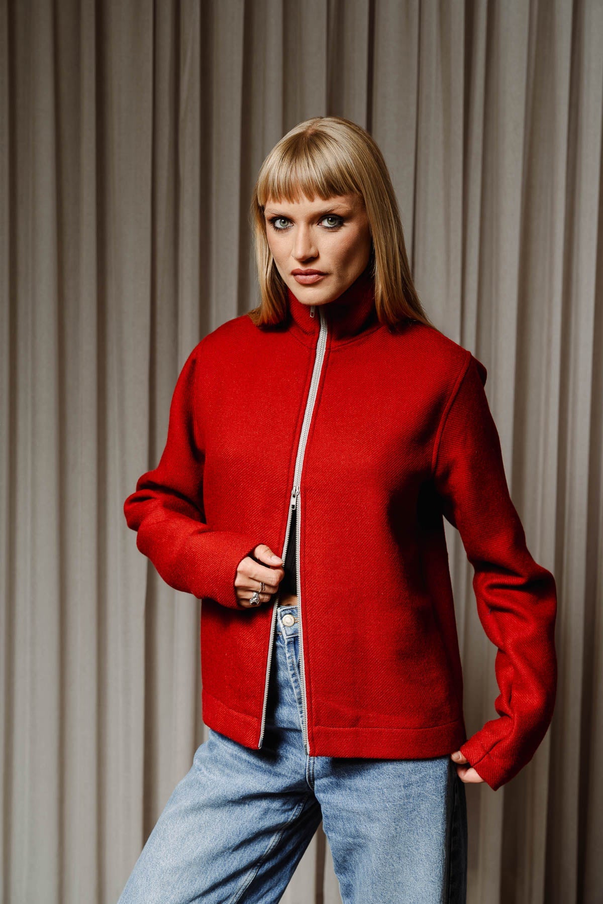 Cigarette double zipper top - Trytoupcycle