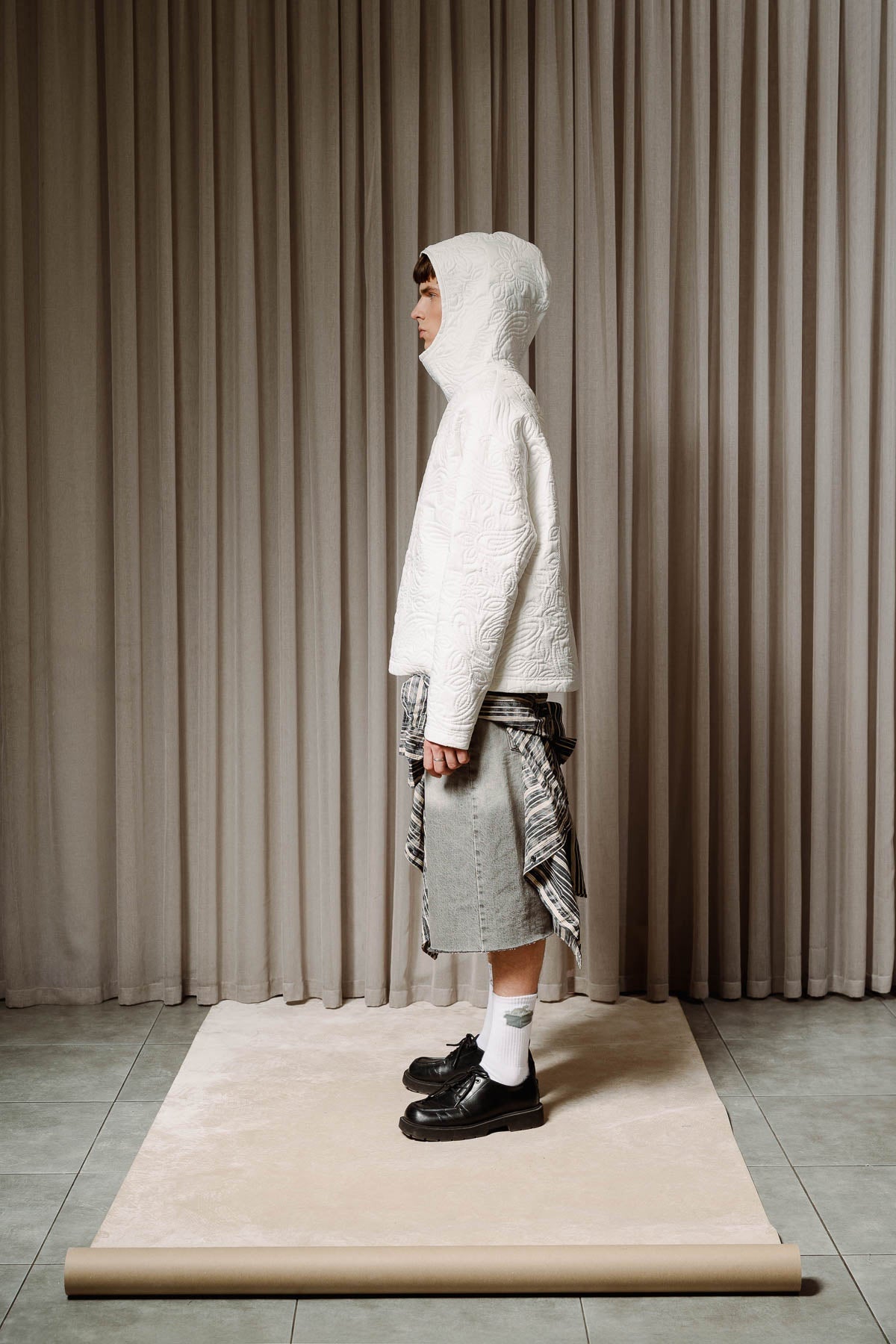 White tech hoodie - Trytoupcycle