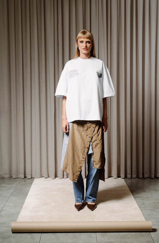 White tee shirt - Trytoupcycle