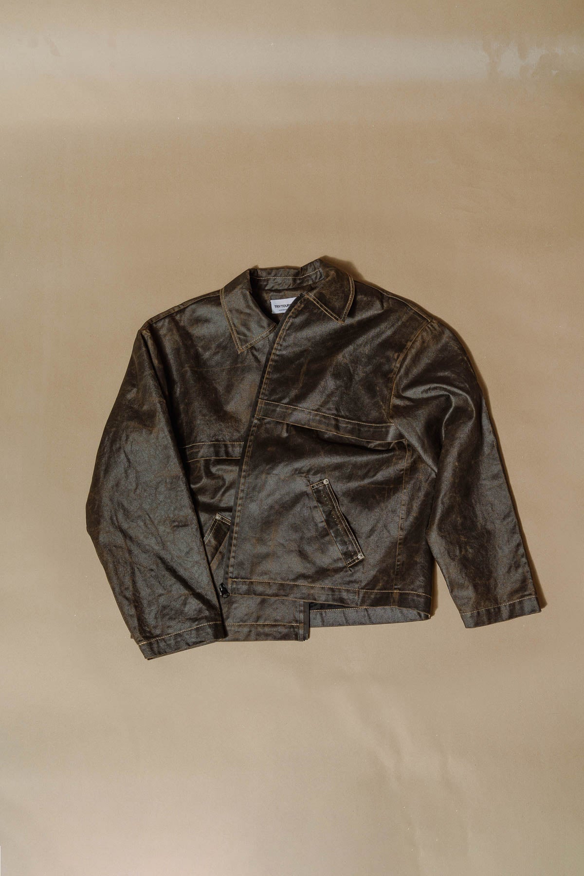 Brown vintage jacket - Trytoupcycle