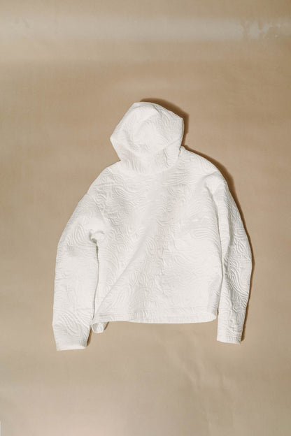 White tech hoodie - Trytoupcycle