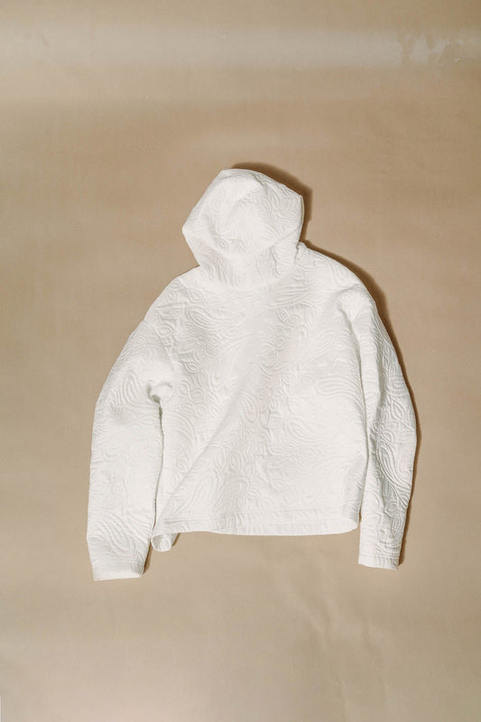White tech hoodie - Trytoupcycle